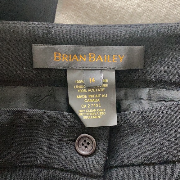 Brian Bailey 100% Wool Lined Dress Pants (Black) - Picture 10 of 16